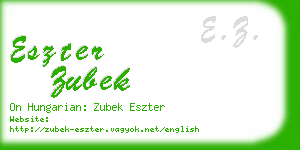 eszter zubek business card